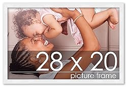 Poster Palooza 28x20 Frame White Solid Pine Wood