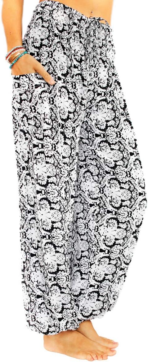 PI Yoga Pants Women's Boutique Lounge and Bohemian, Scrunched Bottom (Stretches from UK Size 4-16)