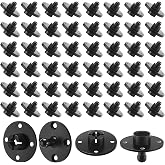 Moxweyeni 50 Pcs Panel Fasteners Mounting Clips for Boat RV Wall Panels | Weight Capacity 15lb Capacity, Black Plastic Push Clips, Ship Upholstery Access Panels, Snap Install No Tools