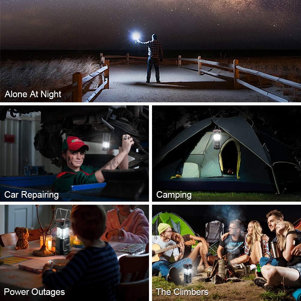Wsky Led Camping Lantern Rechargeable - Hight Lumen - Best Lantern Flashlight Light, Rechargeable, 4 Modes, Water Resistant Light - Best Camping, Outdoor, Emergency Flashlights Lanterns: Sports & Outdoors
