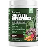 Complete Superfoods, Greens & Reds Blend*, Apple Cider Vinegar, Digestive Enzyme Blend*, Probiotic Blend*, Multivitamin* (Chocolate - 30 Servings)