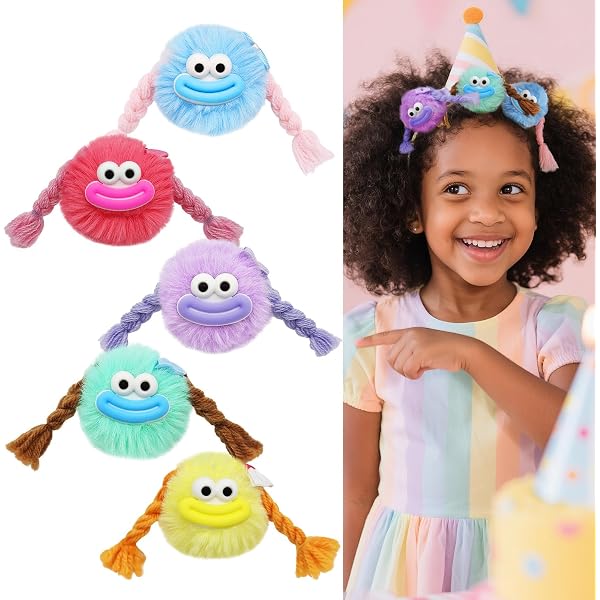 AACKS Happy Face Haarspangen – 12 Stück Bunte Smiley-Spangen, Für Party, Y2K-Style & Sommer