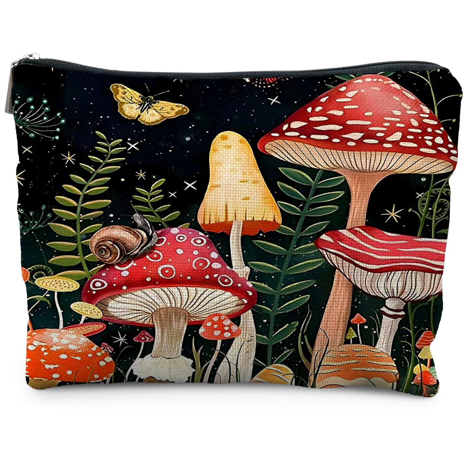 Photo 1 of RYYCDOI Cottagecore Mushroom Makeup Bag, Mushroom & Botanical Gifts for Lovers