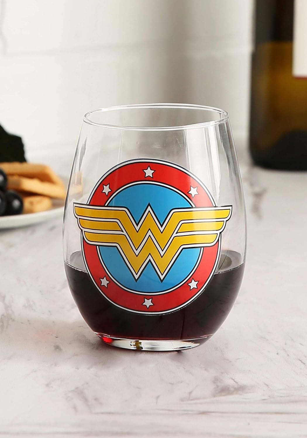 wonder woman wine glass