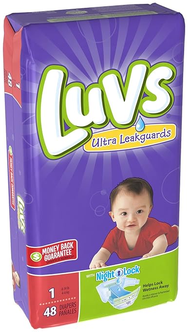 Luvs Ultra Leakguards Diapers, Size 1, 48 Count (Discontinued by Manufacturer)