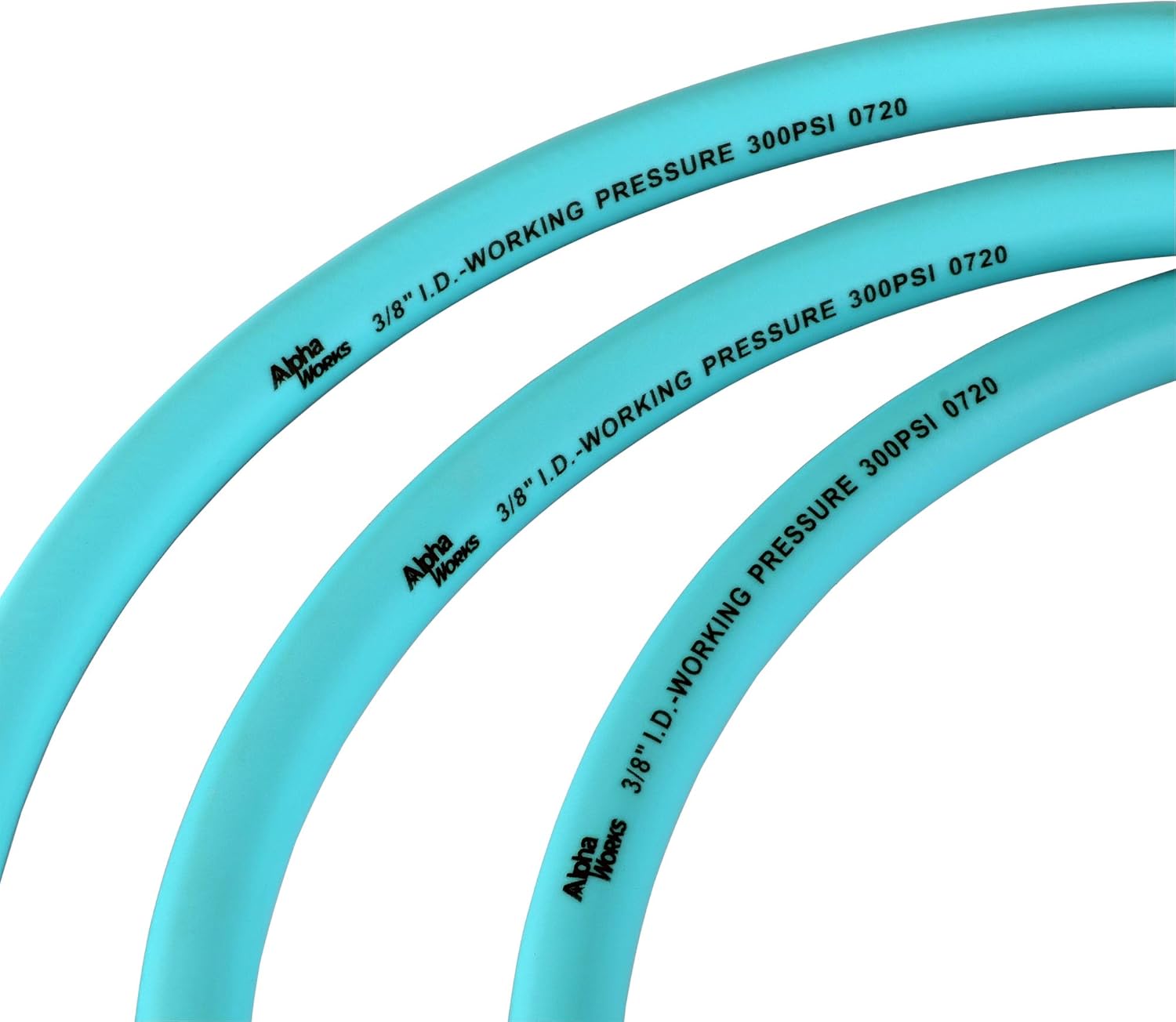 AlphaWorks Air Hose 3/8 Inch x 50 Foot Long Heavy Duty Industrial