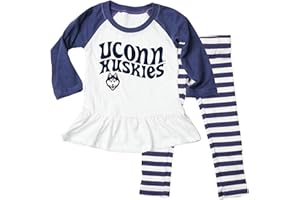 Wes and Willy NCAA Infant Girls Ruffle Raglan Set,