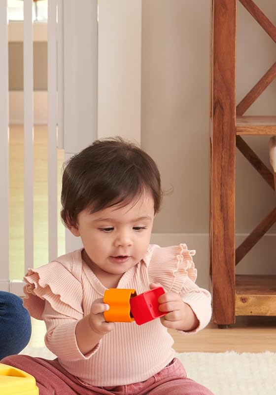 - Blocchi Assortiti, 10 blocchi colorati e con le formine da impilare e inserire nel secchiello, per lo sviluppo delle capacità motorie, giocattolo per bambini, 6+ mesi, FFC84