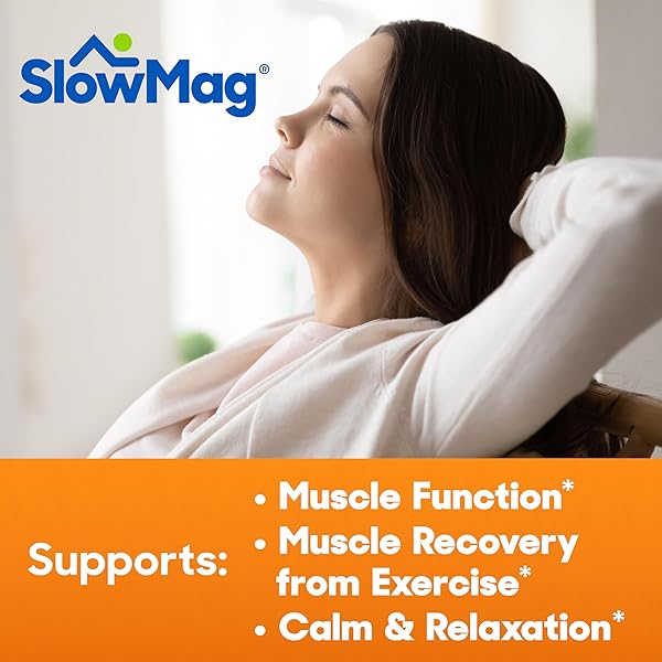 SLOWMAG MAGNESIUM CITRATE GUMMIES – SUPPORTS MUSCLE HEALTH, RECOVERY & RELAXATION, NATURAL BERRY FLAVORED, 60 COUNT