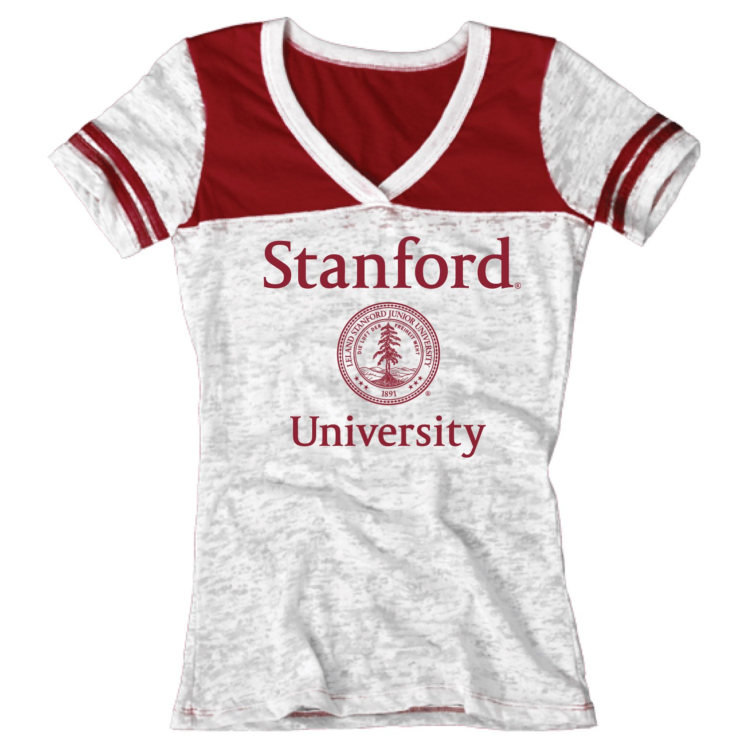 Bag2School Stanford University Cardinal NCAA Women VNeck Tee Shirt at Amazon Women’s Clothing store
