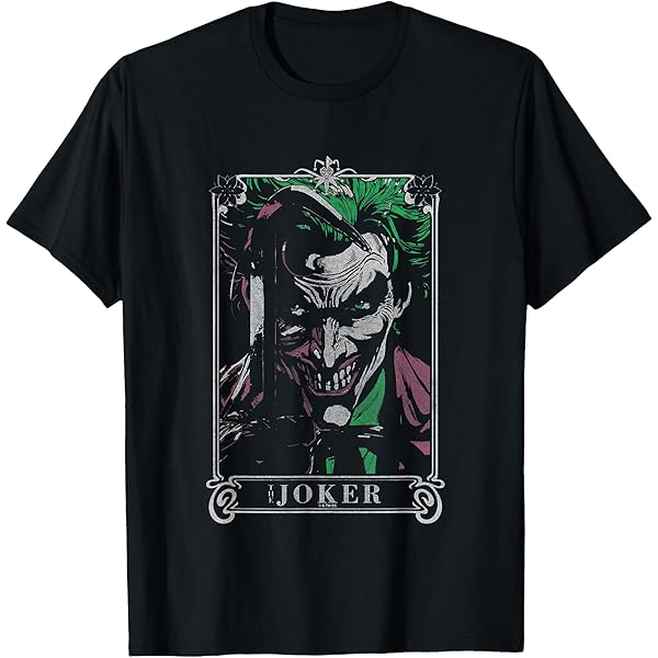 Amazon.com: Bioworld Batman Joker Laughing Men's Black T-shirt