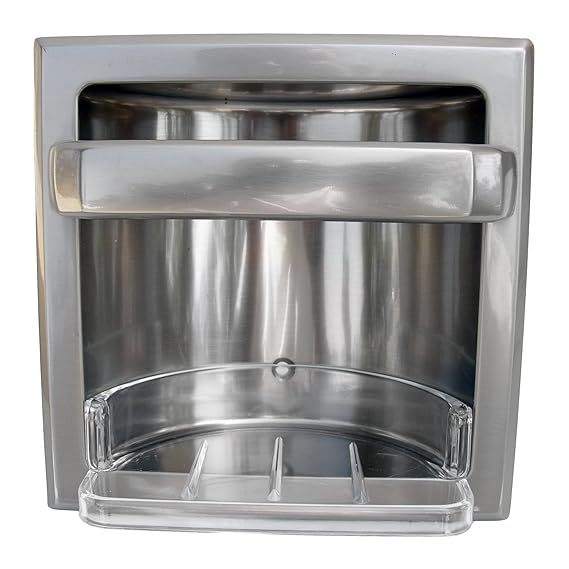 LASCO 353035 Recessed Soap and Grab Bar Bath Accessory, Plastic Soap