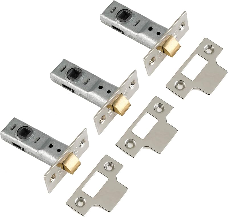 Yale Tubular Mortice Latch 64mm Chrome 3 Pack 3PM888CH2