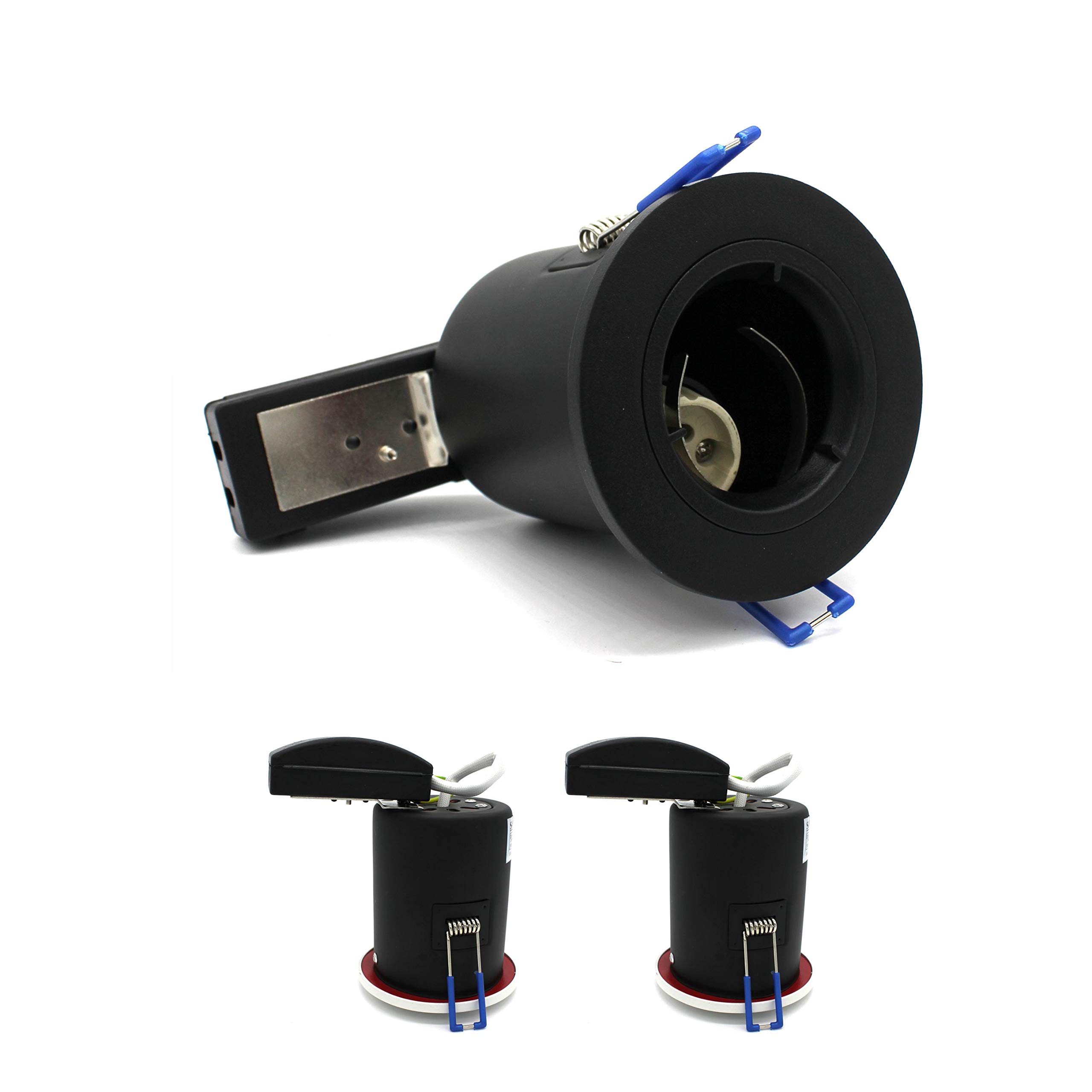 2 X Sanlumia LED Fire Rated Downlight Can GU10 Recessed Ceiling Twist & Lock Downlight IP20 Black