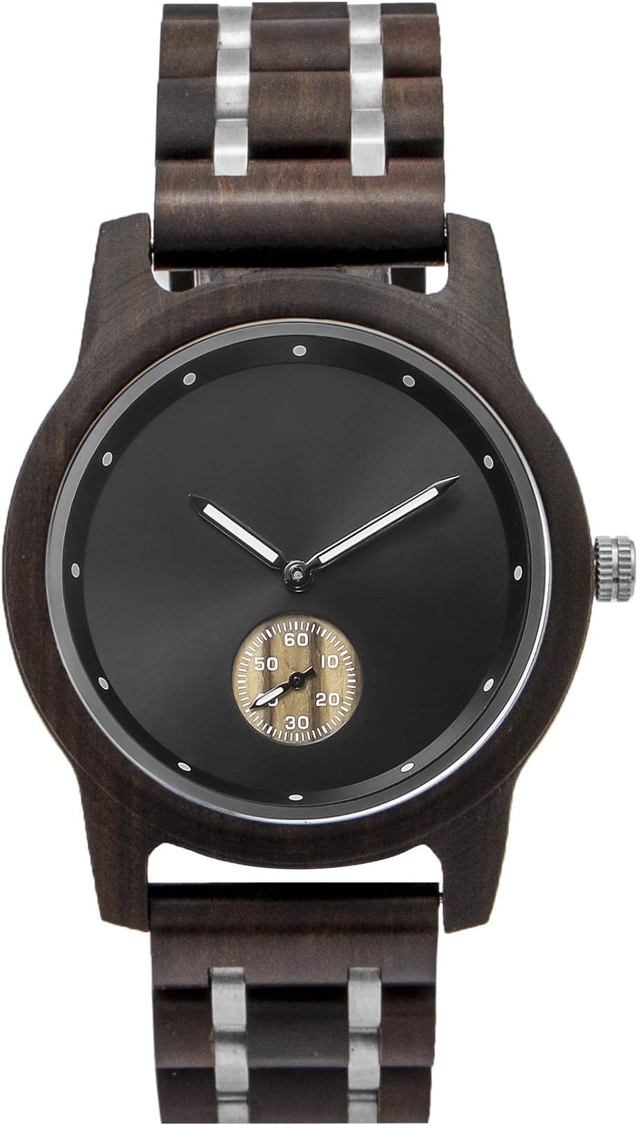 Customized Engraved Wooden Watch, Analog Quartz Movement Wood Watch for Men Husband Family Friends Customized Gift