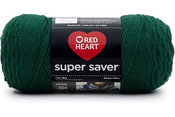 RED Heart Super Saver Yarn, Hunter Green