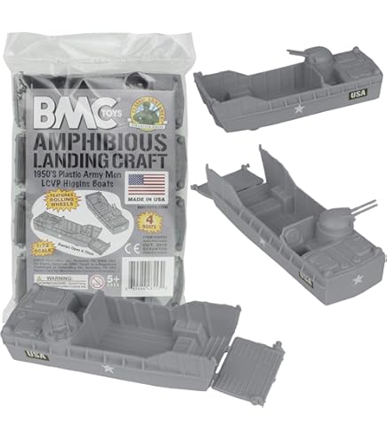 Amazon.com: BMC Classic Marx Landing Craft - 4pc Blue Plastic Army