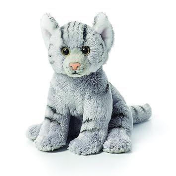 grey tabby cat plush