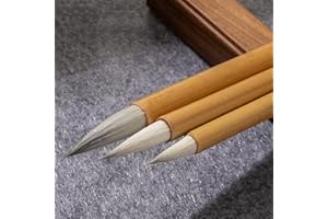 Flmouce Chinese Calligraphy Brush Set for Writing, Drawing, Ink Brushes, Japanese Kanji Sumi Brush Pen (JianSeries 3pcs)