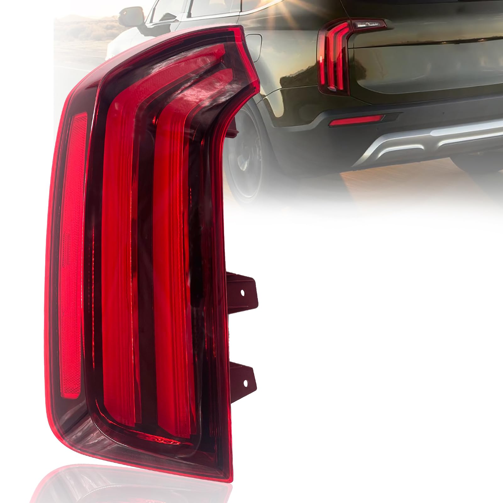 Photo 1 of BZJUNZE 92401S9100 Left LED Tail Light Assembly Fit for 2020 2021 2022 KIA Telluride EX SX Sport Driver Side Rear Lamp with Blubs Replacement KI2804165 762405-43671-5