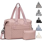 Pritent Travel Duffle Bag, Waterproof Weekender Overnight Hospital Bags for Women Men with Toiletry Bag Lightweight Carry on Personal Item Duffle Gym Bag for Travel, Airplanes, Sports