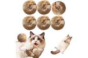 2026 New Rabbit Fur Ball Cat Toy, 3 Inch Soft Fluffy Cat Toy Ball,Furry Catnip Toy Ball Washable & Fun to Chase,for Kicks & G