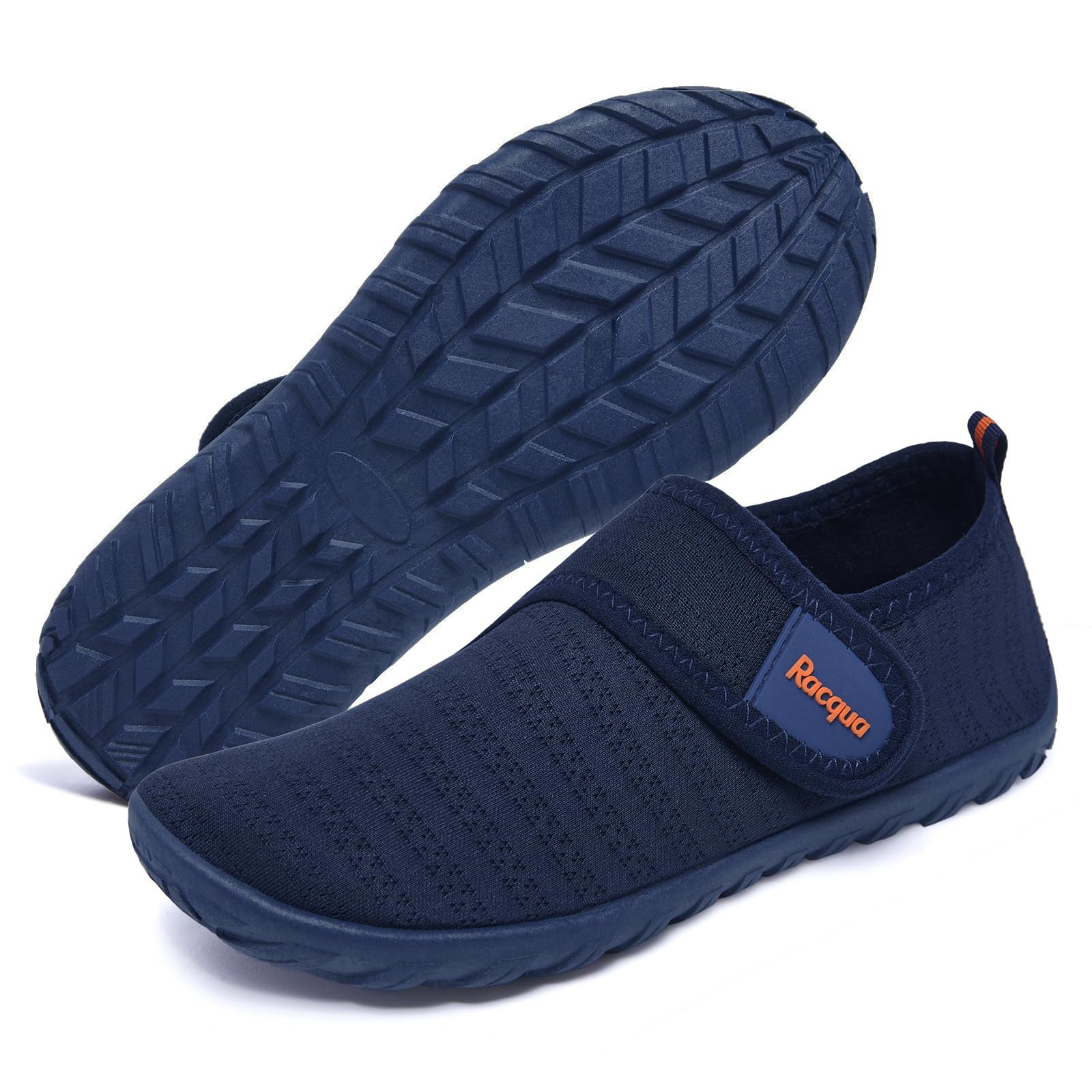 Photo 1 of Racqua Kids Water Shoes Boys Girls Quick Dry Barefoot Lightweight Beach Sport Aqua Shoes Swim Pool Walking Surfing Boating Shoes Little Kid Blue/Orange 13