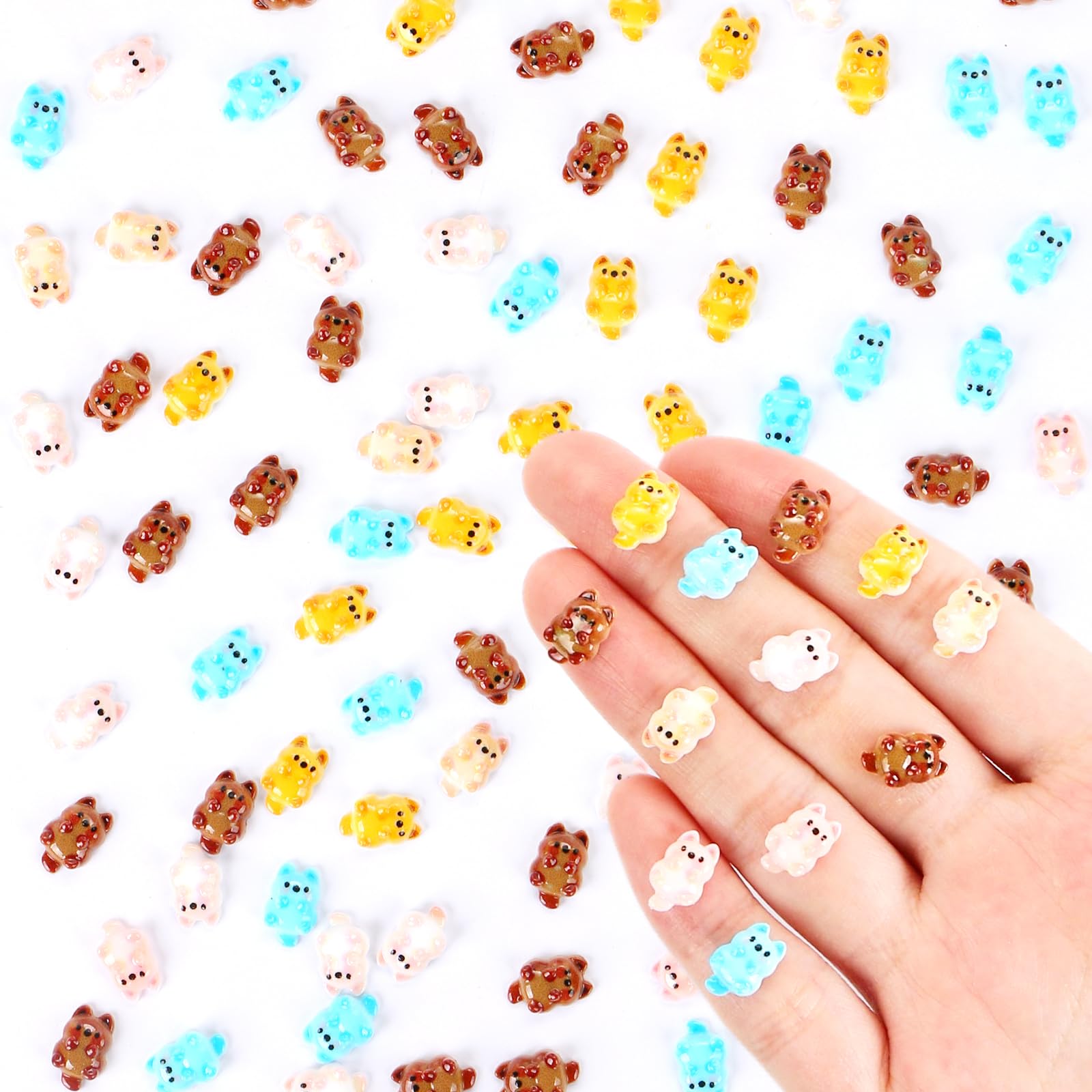 Photo 1 of 100 Pieces Colorful Tiny Dogs for Dollhouse Miniatures Resin Animals for Crafts Tiny Animals for Fairy Garden Micro Landscaping Decoration