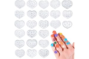 ZHOUBOAT 24 Pcs Small Flower Polymer Clay Molds Mini Polymer Clay Floral Molds Mini Clay Molds for Jewelry Making Silicone Polymer Clay Molds for Earrings