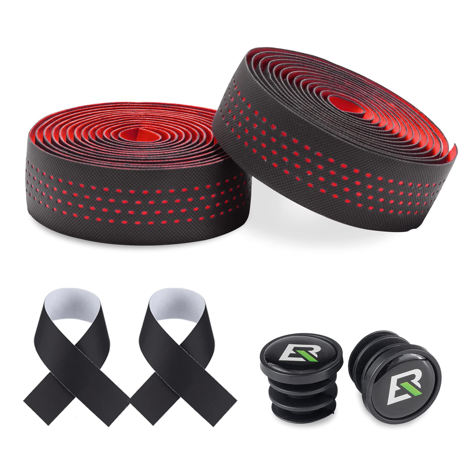 ROCKBROS Handlebar Tape Vibration Dampening Anti-slip Aluminum Alloy Lock on both Sides High Strength hard Plastic Multiple colors Road Bike Mountain Bike