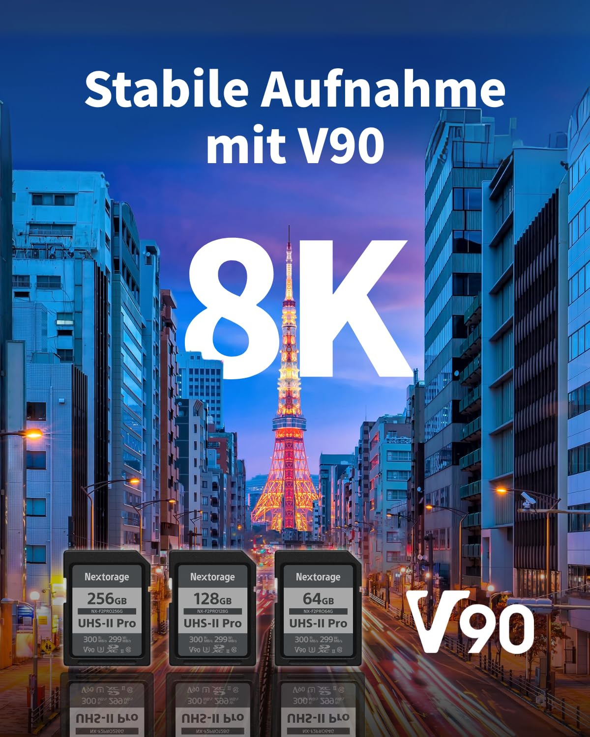 Nextorage SD Karte 256GB UHS-II SDXC, japanische speicherkarte datenspeicher SD Card, Kamera Zubehör für Nikon/Canon/Sony/Fujifilm/Nintendo Switch, F2PRO NX-F2PRO256G 5