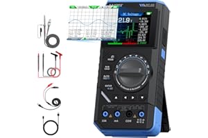 FNIRSI DST-210 Handheld Oscilloscope 10MHz Bandwidth, 19999 Counts, Digital Oscilloscope Multimeter DDS Generator 3IN1, 48MS/s Sampling Rate, AC/DC Voltage Current, Capacitor, Resistor, Diode Test