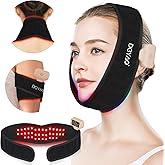 HAIYUE Red Light Therapy for Chin Neck, 8 Color Cordless Infrared Light Therapy Belt for Chin Firming V Face Lifting, Rechargeable Infrared Neck Wrap with Timer Infrared Belt for Neck Chin Body Wrist