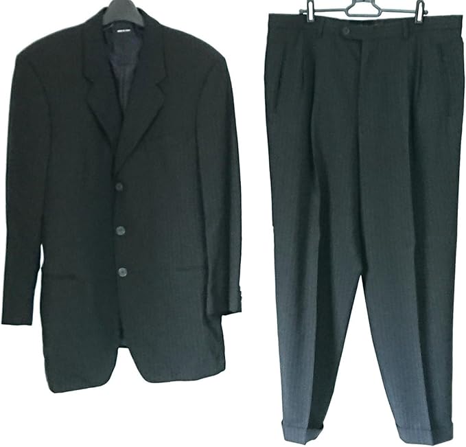 Amazon ジョルジオアルマーニ Giorgio Armani メンズスーツ メンズ 黒 グレー 中古 スーツ ビジネスウェア 通販