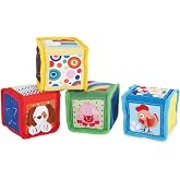 Kidoozie Discovery Soft Blocks for Infants and Toddlers Ages 3-18 Months - Textures, Shapes and Sounds to Engage The Senses