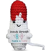 Palorix Funny Gifts for Adults - Emotional Support Plushies Crochet Tampon with Card - Galentine Day Gifts, Gag Gifts for Women Mom Wife Girlfriend, Friend Coworker Gift