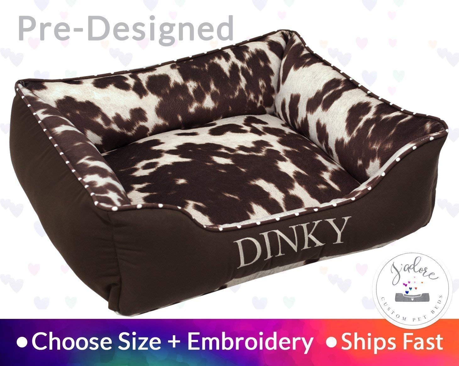 cowhide dog bed