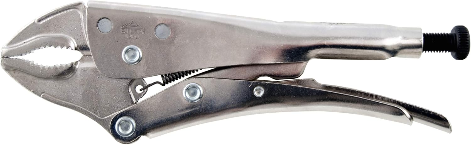 Stubai 118001 Self-Grip Wrench with Concave Jaws, Silver, 235 mm
