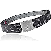 No Show Invisible Elastic Belts for Women & Men 1.4" Wide Adjustable Flat Buckle Stretch Belts Fits Waist Up to 50"
