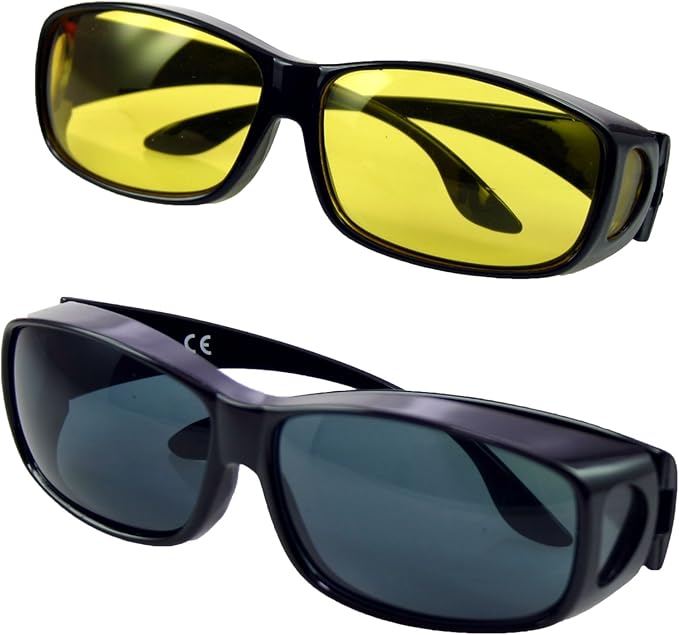 Day and Night Over Glasses Set of 2 Sunglasses Goggles Amazon.co