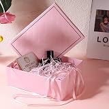 XWCHASA Pink Gift Boxes Textured Gift Box with Lids Ribbon Greeting Card view 4