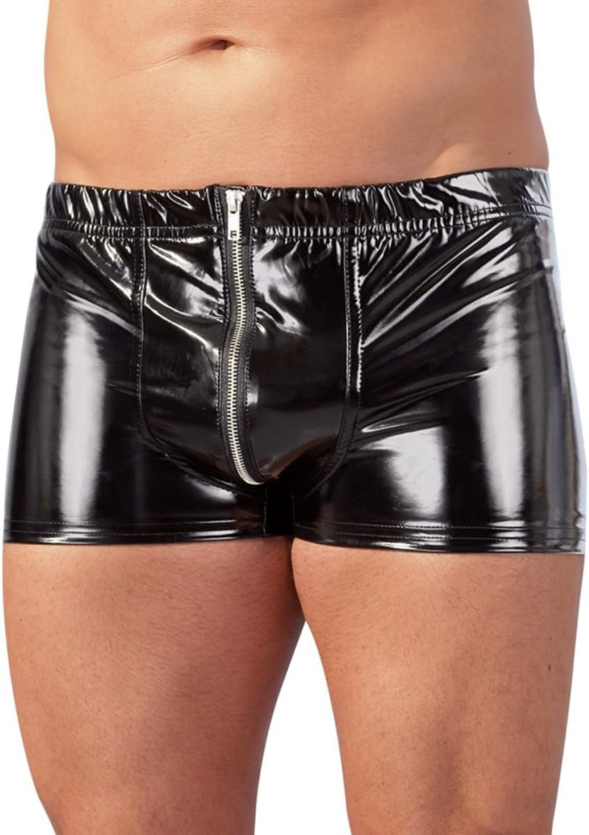 Black Level Men's Vinyl Pants with Zip, Large - Image 4