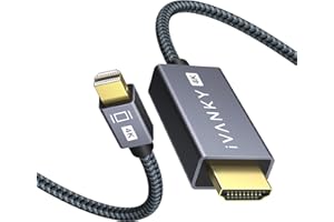 Thunderbolt to HDMI Cable 6.6ft,iVANKY Mini DisplayPort to HDMI Cable for MacBook Air/Pro, Surface Pro/Dock, Monitor, Project