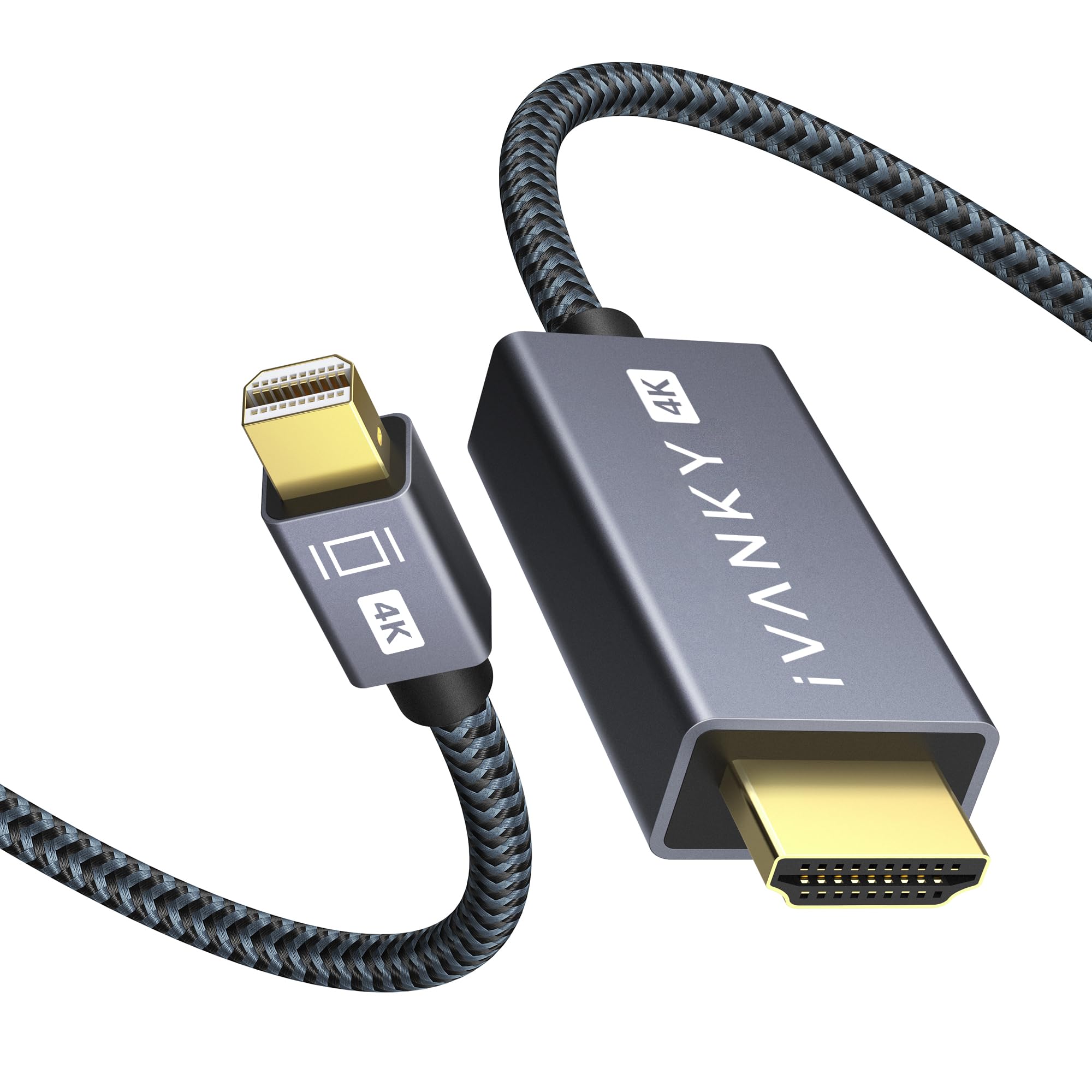 thumbnail image 2 of Oxijan Mini DisplayPort To HDMI Adapter Cable 2M – For MacBook, Thunderbolt Compatible, 1080p 2 of 5