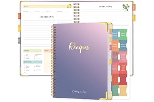 Recipe Book to Write in Your Own Recipes – Blank Recipe Book Cookbook, Hardcover Recipe Notebook Recipe Journal Hold 175 Page