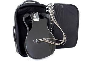 Journey Instruments Carbon Fiber Travel Guitar – OF660 Traveling Acoustic Guitar with Collapsible Patented System – Portable Backpack Case (High Gloss Black)