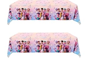 YEZHENSS 2pc Demon Hunters Party Tablecloth, Demon Hunters Birthday Party Decoration Supplies (70" x 42")