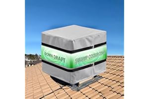 TWAKAP Down Draft Swamp Cooler Cover, Heavy Duty Down Draft Evaporative Cooler Cover, Waterproof Evaporative Cooler Down Discharge Covers, 36"W x 36"D x 36"H
