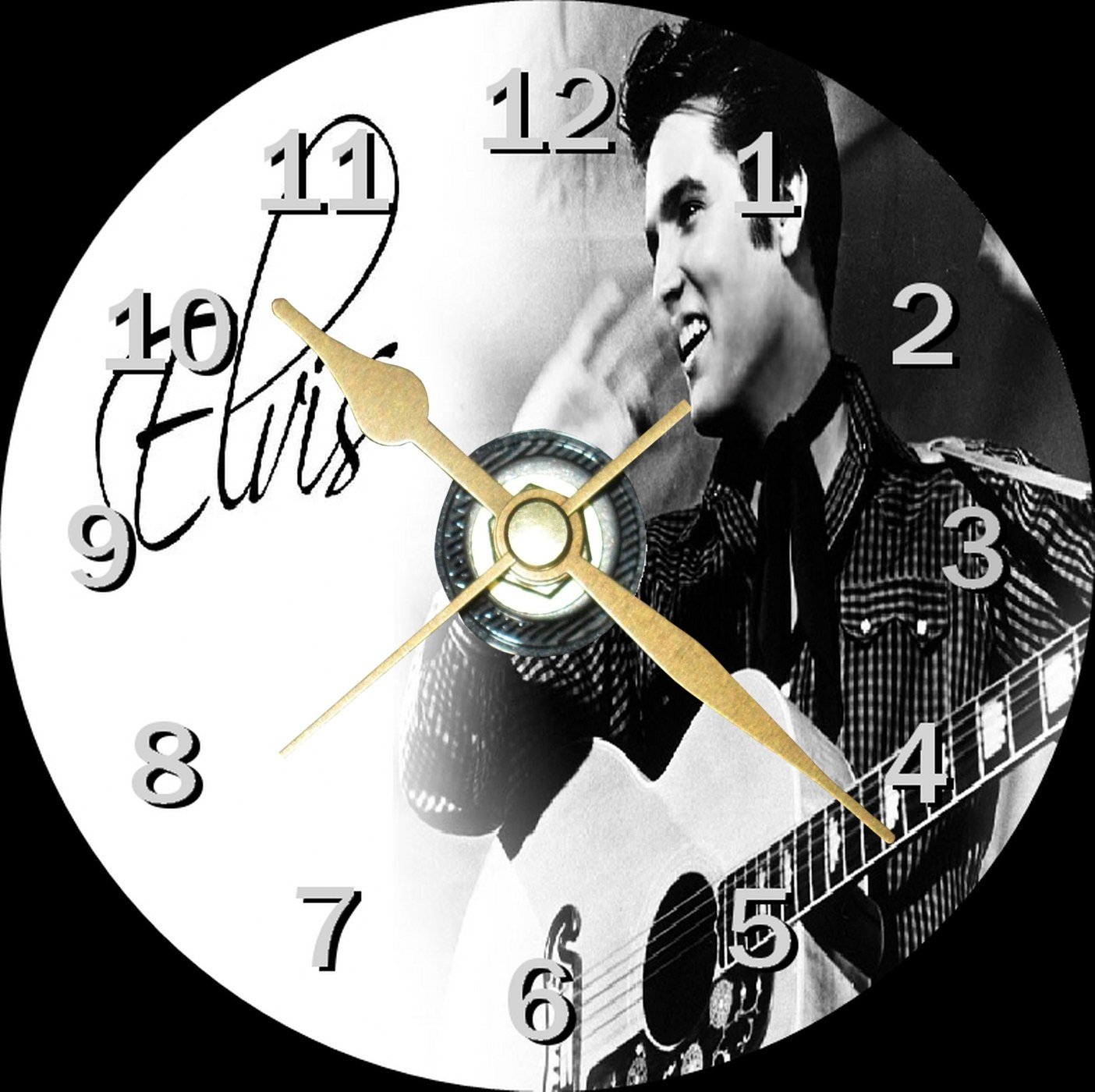 Elvis Presley Novelty Cd Clock + Free Desktop Stand Amazon.co.uk