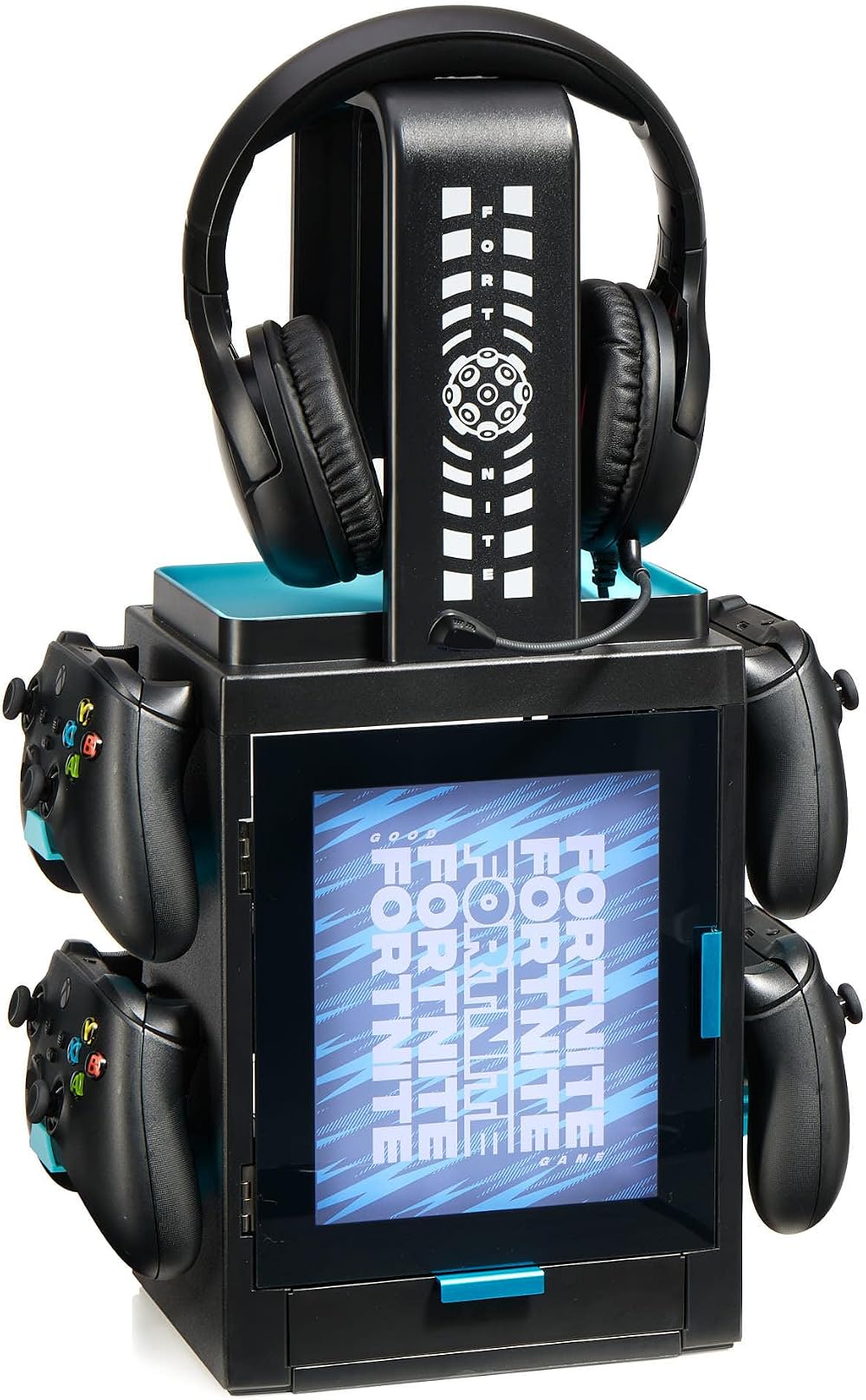 Numskull Official Fortnite LED Light Gaming Locker Controller Holder & Headset